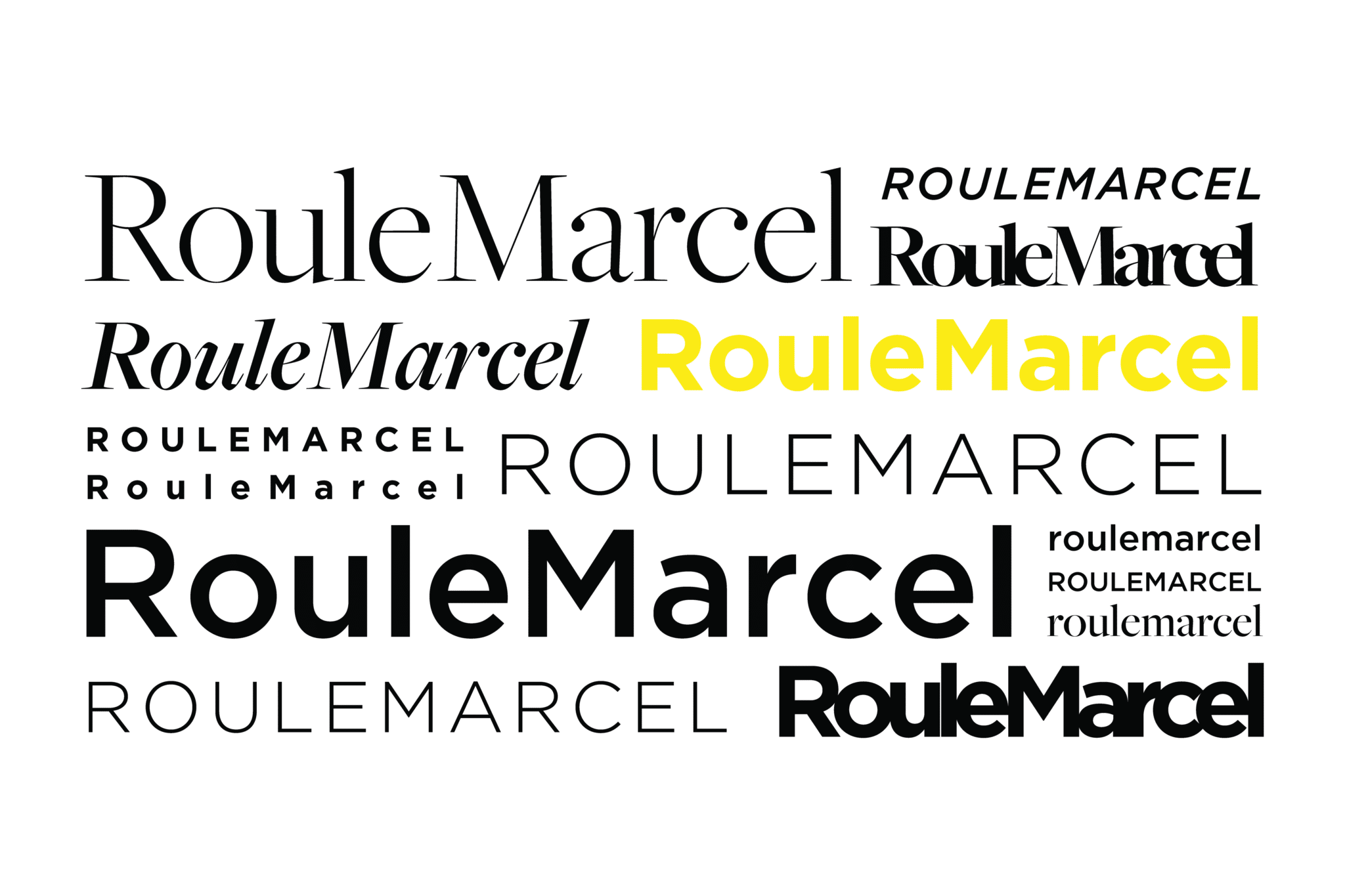 Les différents styles de typographie.