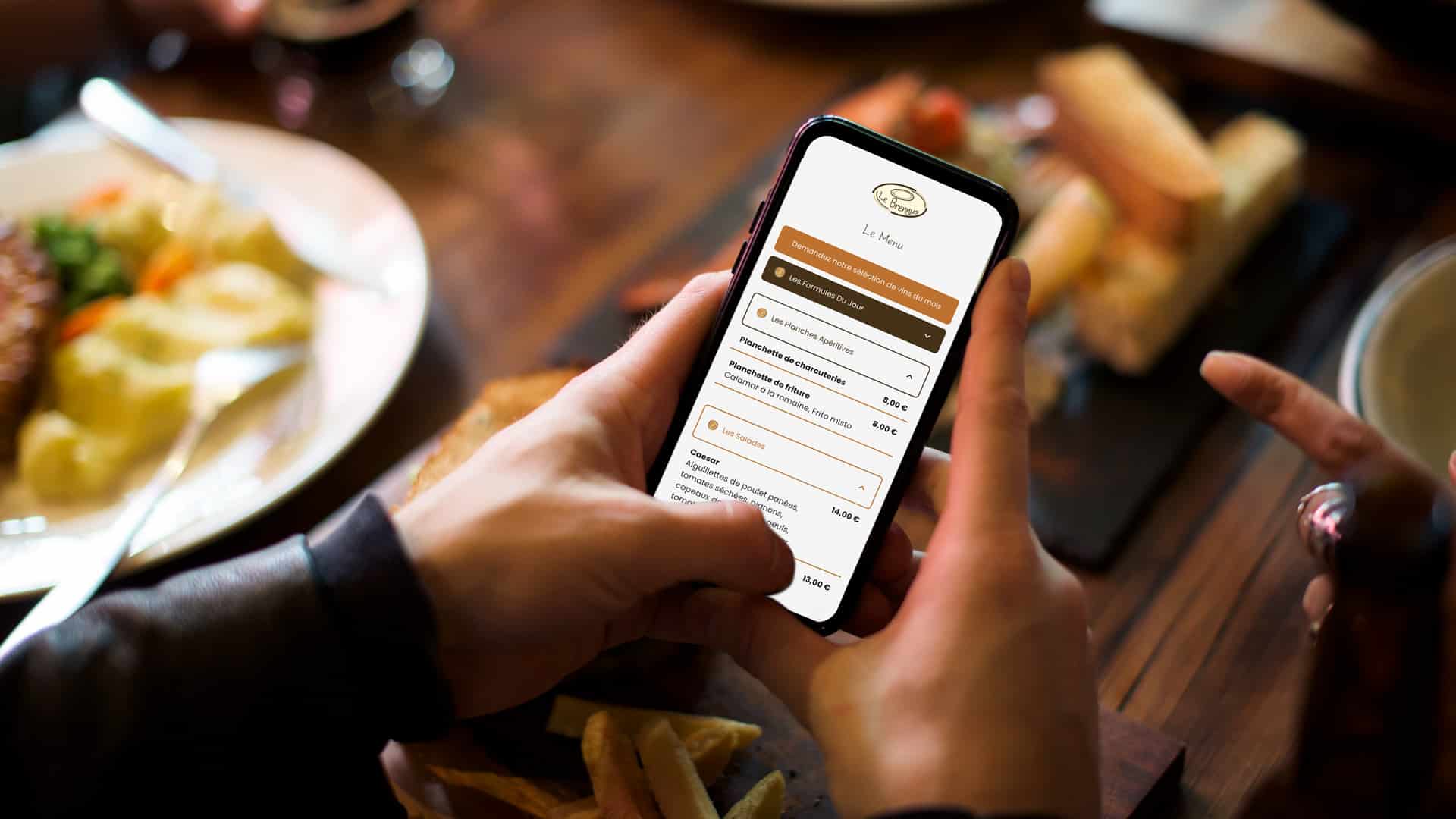Les clients du restaurant vont pouvoir consulter en ligne via l'application mobile, le menu.