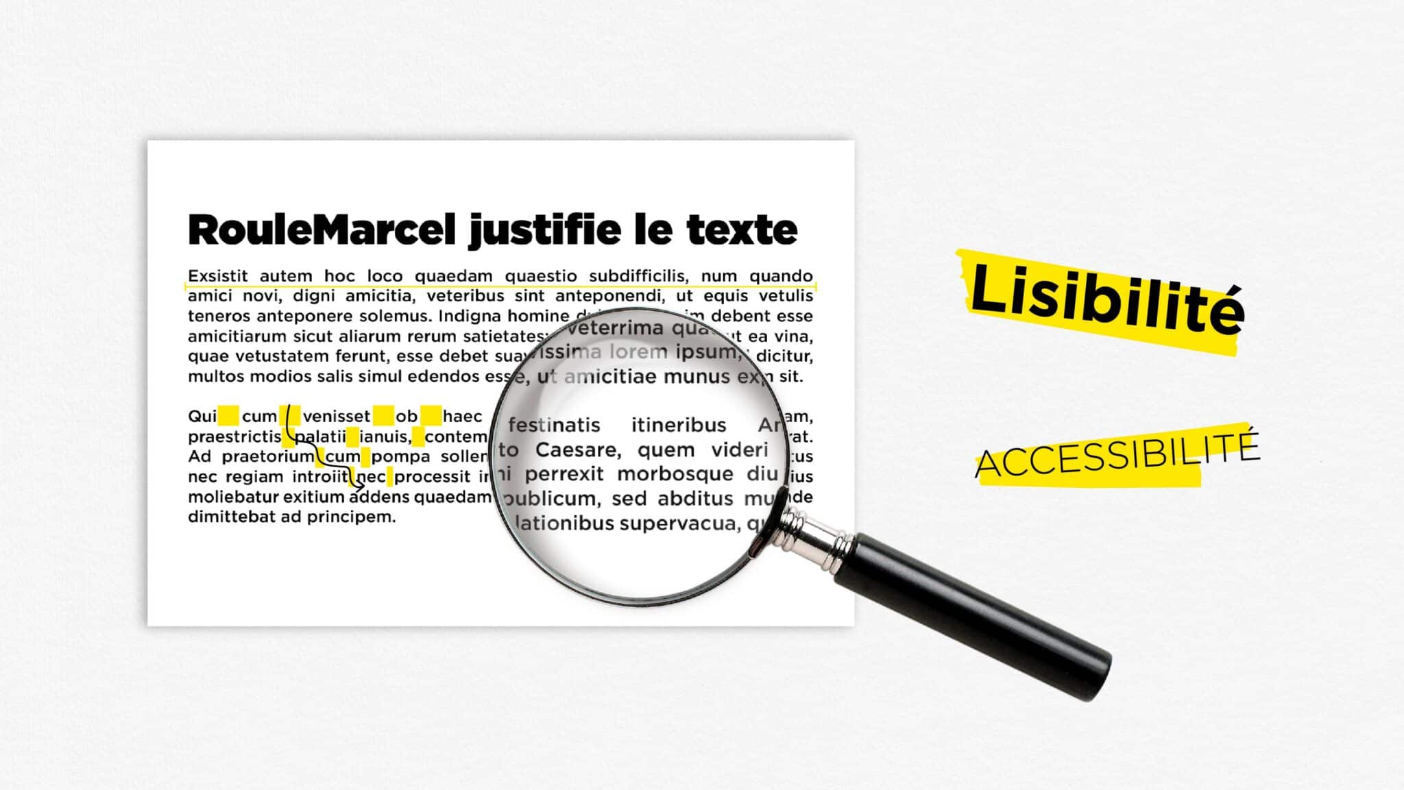 Illustration de textes justifiés